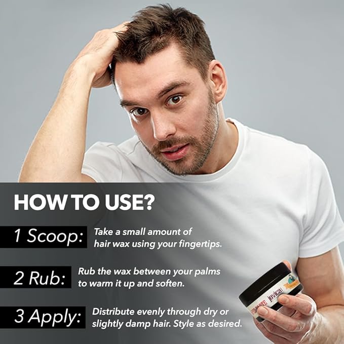 Jovica Hair Styling Matte Wax for Men - Matte Look - Firm Hold and Suitable for All Hair Styles