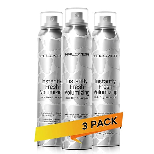 Dry Shampoo for Women, Dry Scalp Shampoo Spray for Dark Hair Leaves No White Residue, Absorb Oils, Volumizing & Refresh Hair for 72 Hours, 5.07 Fl Oz (Pack of 3)