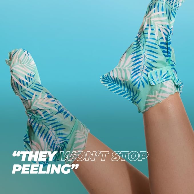Vitamasques Foot Peeling Mask - 5 Pairs Professional Korean Exfoliating Foot Mask for Dry Cracked Feet & Callus Removal, Feet Peeling Masks that Remove Dead Skin for Soft Heels with AHA BHA PHA