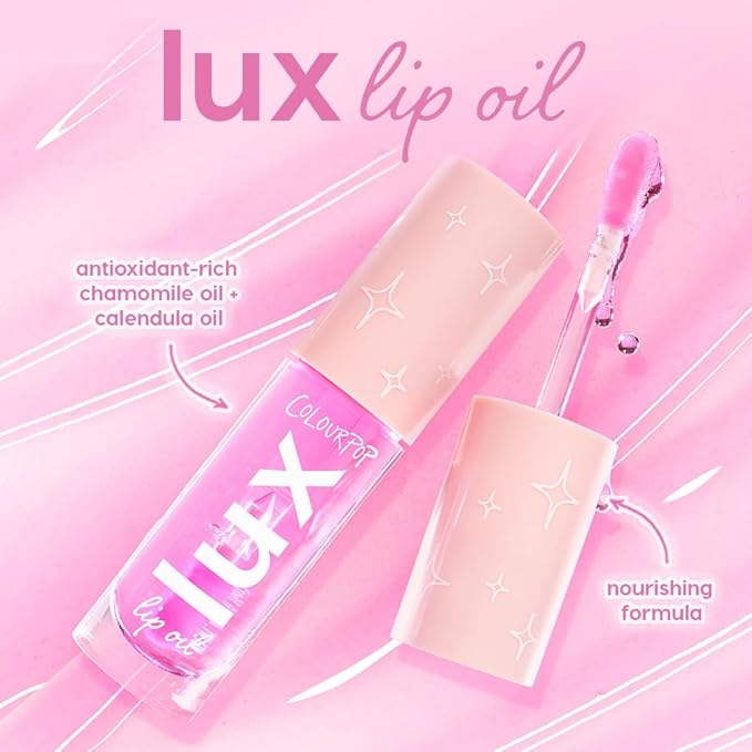 ColourPop Lux Lip Oil - Hydrating, Sheer Tinted Lip Oil Formulated with Antioxidant-Rich Chamomile Extract & Calendula Oil - Non-Greasy, Nourishing Clear Lip Oil - Dew Drop (0.16 oz)