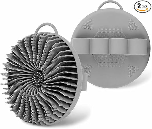 Silicone Body Scrubber,Shower Brush,Exfoliating Body Scrubber,Silicone Body Brush for Shower(Gray,1 PCS)