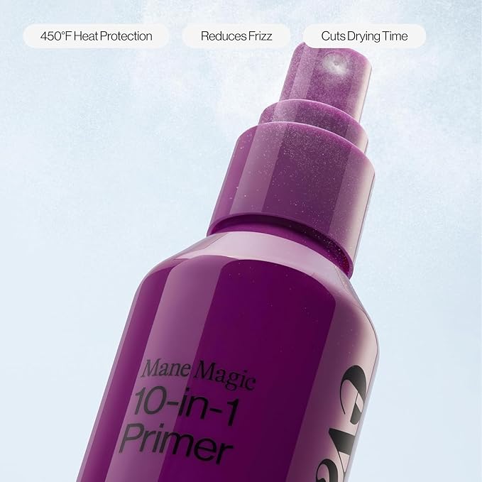 Eva NYC 10-in-1 Hair Primer - New Fine Mist + No-Leak Spray - Sunflower Seed + Argan Oil Heat Protection Spray - Anti-Frizz + Add Shine - Medium + Thick Hair - Packaging May Vary-Vanilla Scent-5 fl oz