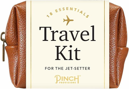 Pinch Provisions Travel Kit, includes 18 Must-Have Emergency Essential Items for Travelling, Ideal Road Trip or Airport Gift for Friends, Family & Peers, Portable Pouch