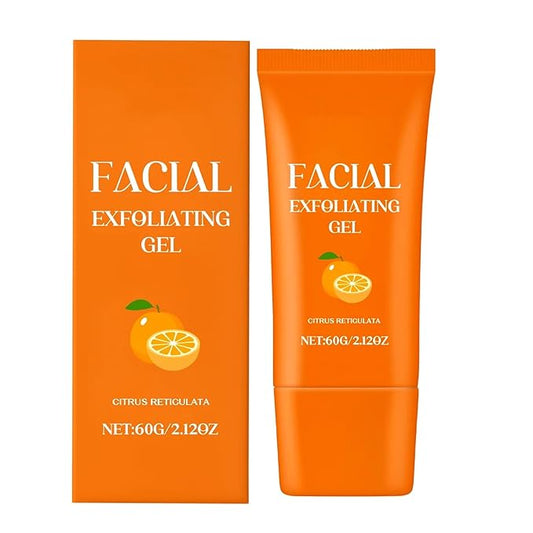 Facial Exfoliating Gel, 2025 New Orange Exfoliating Gel Scrub for Face and Body, Orange Peeling Glue Remove Blackheads & Moisturize Skin for All Types Skin (A-1Pcs, One Size)