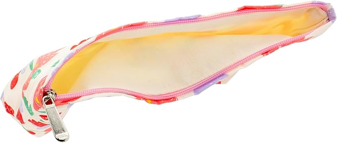 Floral Makeup Bag Large Cotton Zipper Pouch for Purse Travel Canvas Make Up Organizer for Women Cosmetic,Flower Pink