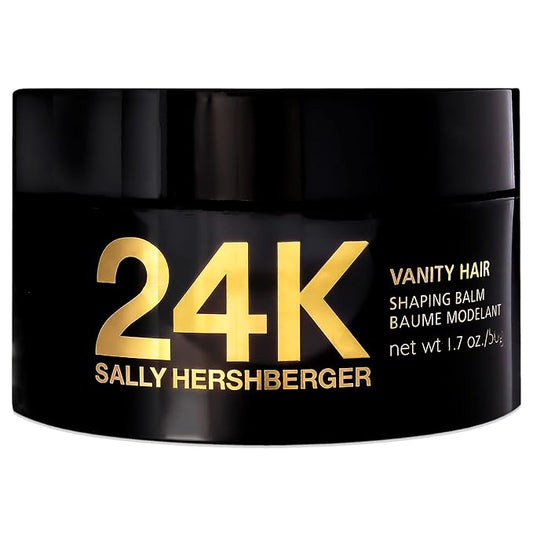 SALLY HERSHBERGER 24K Hair Shaping Balm for Men & Women - Smoothing, Volumizing, Texturizing Pomade For Soft Sleek Shine Finish - Salon Style Hair Styling Product -Flexible Hold -All Hair Types -1.7oz