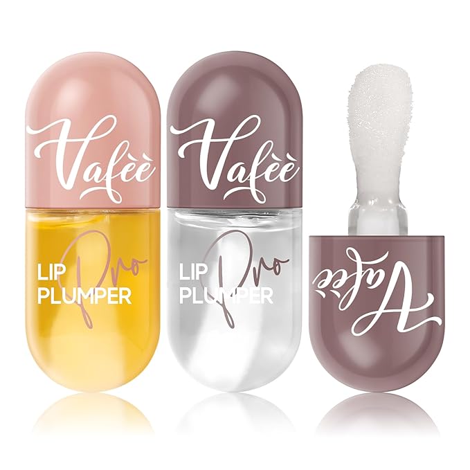 Lip Plumper by Vafee, Natural Lip Plumper and Lip Care Serum, Lip Enhancer for Fuller, Lip Mask, Beautiful Fuller, Hydrating & Reduce Fine Lines (A-02#PLUS Yellow) (A-02#PLUS Yellow)