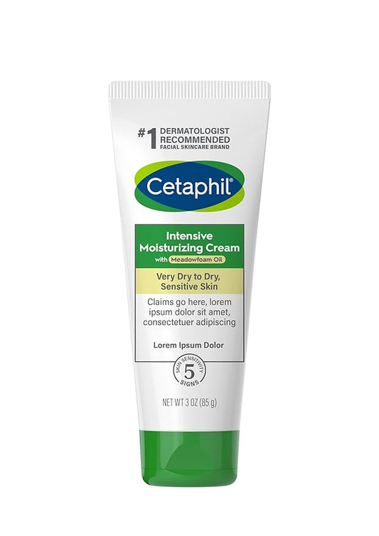 Cetaphil Body Moisturizer with Meadowfoam Oil, Hydrating Cream for Dry, Sensitive Skin, Non-Comedogenic, 3oz