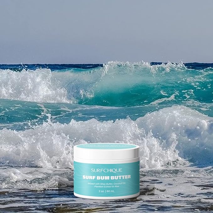 Surf Bum Whipped Moisturizing Body Butter with Light Tropical Scent of Coconut, Vanilla, Mango, & Papaya (2 oz)