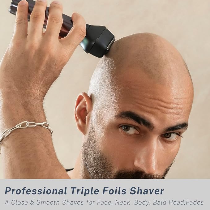 Beard Trimmer for Men Hair Clippers Set with Precise Dial Adjustable 20 Settings, All-in-One Electric Shavers Grooming Kit for Face Bald Head Nose Full Body, IPX7 Waterproof Wet/Dry, USB-C Charge Dock