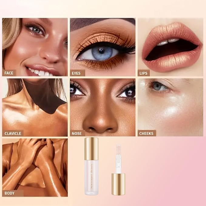 Face Blush+ Face Highlighter+ Face Contour with Brush Liquid Blush, Liquid Highlighter, Liquid Contour Long Lasting & Smooth Creamy Formula Lightweight Blush, Illuminator, Contour