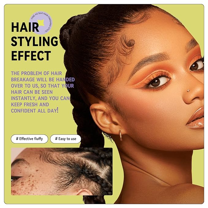 BestLand Double-Head Hair Finishing Stick – Non-Greasy Flyaway Tamer with Mascara Brush & Comb Tip, Styling Gel Wax Stick for Bangs & Baby Hair Control