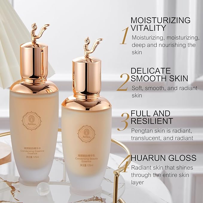 Condensing Beauty Nine-Pieces Skin Care Set kit Women Beauty Gift with Cleanser, Toner, Serum, Lotion, Eye Cream, Face Cream, BB Cream for Birthday, Christmas Day and Valentine's Day