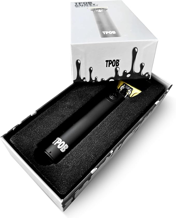 TPOB Ghost Beard Trimmer Hair Clippers for Men, Professional Hair Trimmer Zero Gapped T-Blade Trimmer Cordless Rechargeable Edgers Clippers Electric Beard Trimmer Shaver (Ghost Blackout)