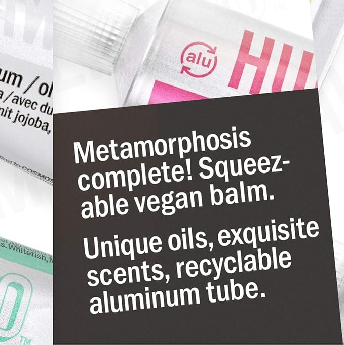 Hurraw! Balmtoo Squeezable Balm, Lemon Balm Coconut Pulp: Ultra-moisturizing. Anywhere application. Body, face, lips, neck, fingers, toes. 1 tube = 7 sticks of lip balm. Natural, Organic. Made in USA