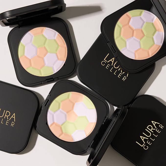 LAURA GELLER NEW YORK Filter Finish Pressed Neutralizing Setting Powder, Color Correcting For Even Tone, Universal