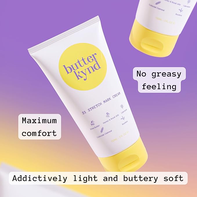 S1 Stretch Mark Cream, 150ml / 5oz, Lightweight Pregnancy Stretch Mark Cream