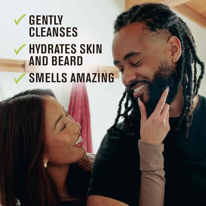 Every Man Jack Beard + Face Wash - Subtle Sea Salt Fragrance - Deep Cleans, Conditions, and Softens Your Beard and Skin Underneath - Naturally Derived with Coconut Oil, Glycerin, and Coconut - 6.7-fl oz (2 Pack)