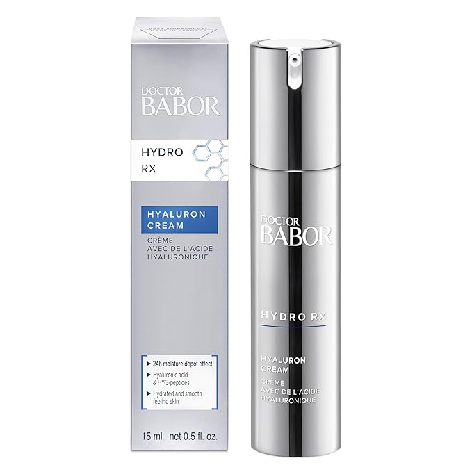 DOCTOR BABOR HydroRX Hyaluron Cream, Lightweight Hyaluronic Acid Face Moisturizer for Dry Skin, Prevents Moisture Loss and Reduces Dryness Lines, Fragrance Free