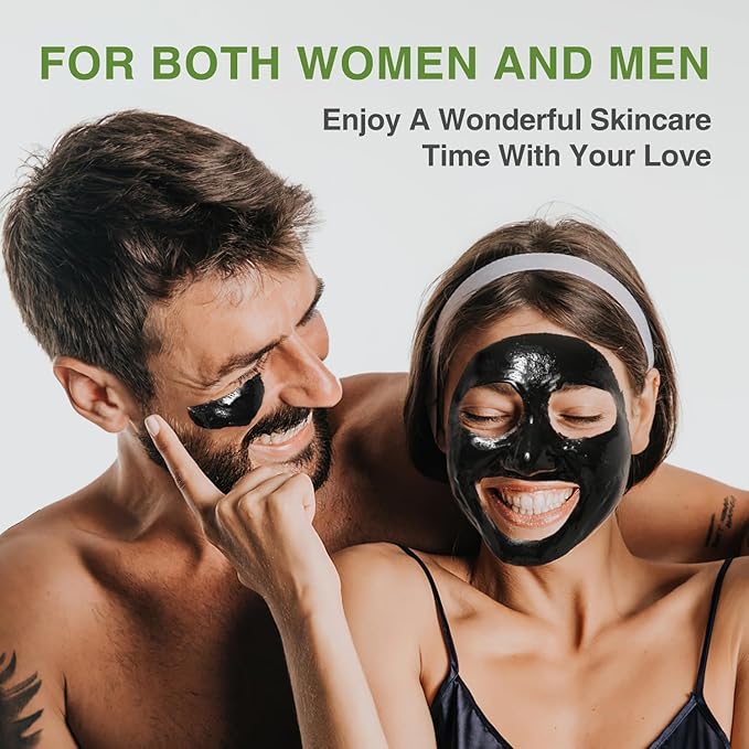 Blackhead Remover Mask Kit, Charcoal Peel Off Mask for Face Nose Blackheads Acne and Deep Pores Cleansing, Black Face Mask Peel, Charcoal Mask with Brush and Pimple Extractors, (3.5 Fl.oz)