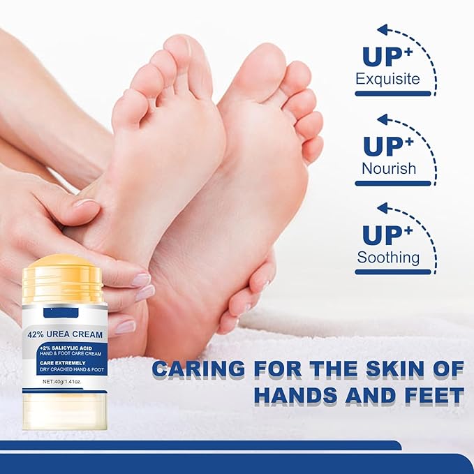 Soelegant Urea Cream, Urea Foot and Hand Cream for Dry, Cracked, Callus and Dead Skin, Moisture Stick for Foot Care, Cracked Heel Treatment, Knees, Elbows, Hands, Repair,