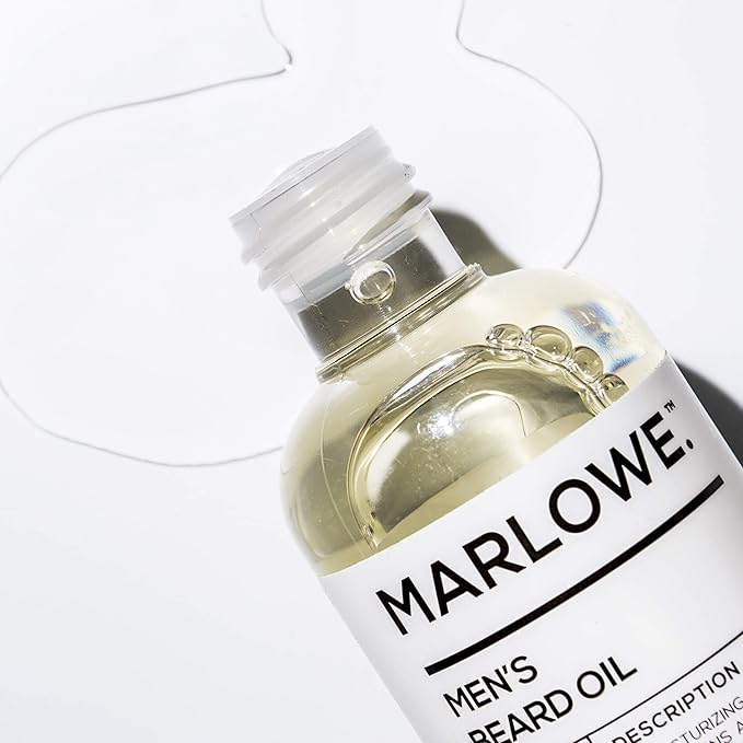 MARLOWE. No. 143 Beard Oil 3 oz, Conditioning Oil for Men, Softer & Fuller Beard Care, 100% Natural Softener with Sunflower & Safflower Oils, Conditions & Nourishes, Fragrance Free