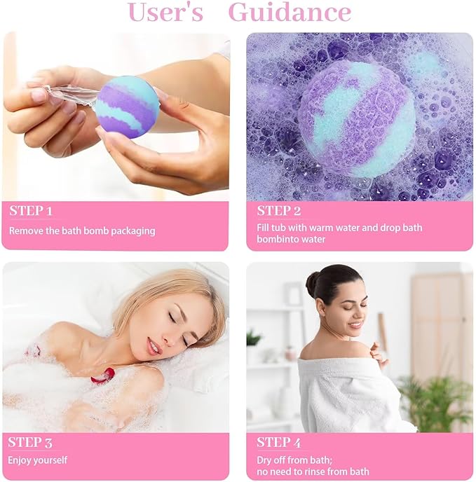 Bath Bombs for Women, 12 Pcs XL Organic Natural bathbombs with Shea Butter & Safe Oil for Dry Skin Moisturizing, Relaxing Aromatherapy, Bubble SPA, Mothers Day Gifts for Her Wife Girlfriend Mom