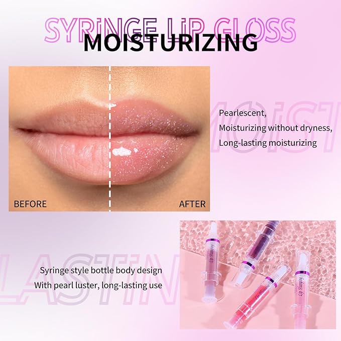 Lip Plumper Booster,Plumping Lip Gloss Spicy Lifter Shimmer Oil Hydrating High-Shine Volumizes Fuller Lip Glass Mirror Glaze Plump and Pout Lip Plumper Nourishing for Women Girls Makeup#1