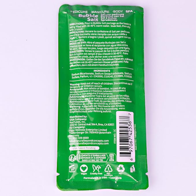 Pedicure Kit Foot Soak Set: Bubble Salt, Sugar Scrub, Massage Mask, Massage Lotion in a Box, 4 Step Foot Spa Kit for Dry Feet,Tired Feet (1 Set Olive)