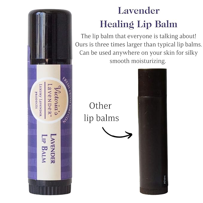 Victoria's Lavender Natural Body Products Gift Set - Handmade Soap, Hand & Body Lotion, Lip Balm, Body Candle Skin Care Sets & Kits, Lavender Bath and Body Products for Women, Lavender