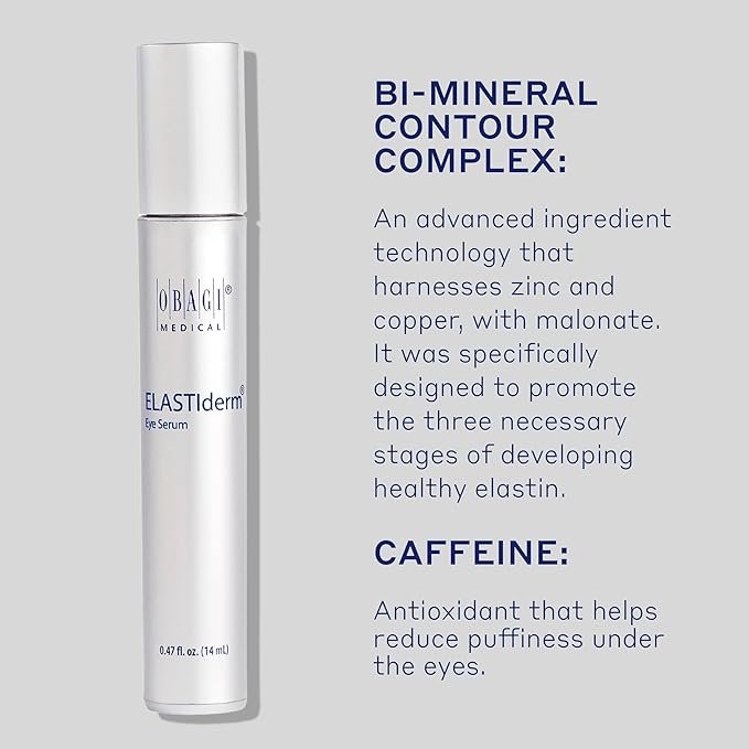 Obagi ELASTIderm Eye Serum – De-Puffing Serum with Caffeine and Bi-Mineral Contour Complex that Refreshes the Appearance of Skin Around the Eyes – 0.47 oz