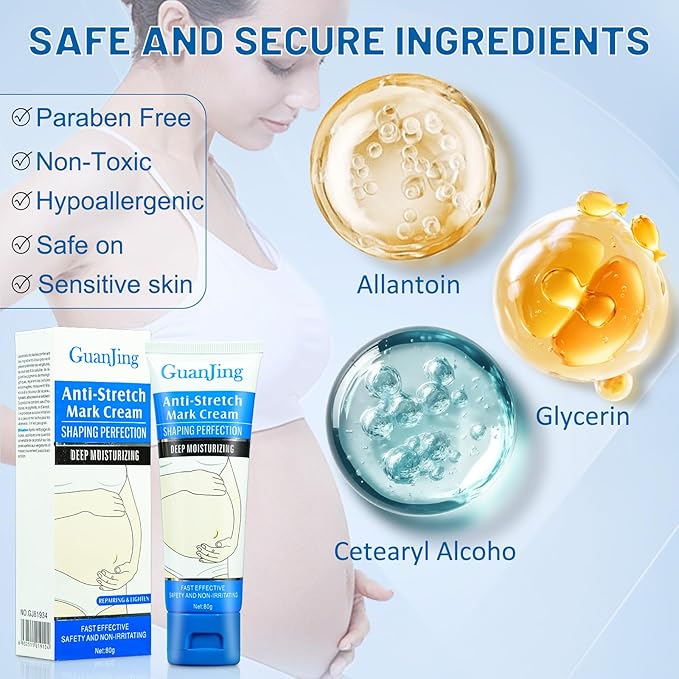 Stretch Mark Cream Stretch Mark Oil for Pregnancy, Stretch Mark Removal Belly Butter for Pregnant Women To Prevent And Repair Maternity Stretch Marks Scar Cream 2.82 Oz Skincare Body Oil 4.2 Fl.oz
