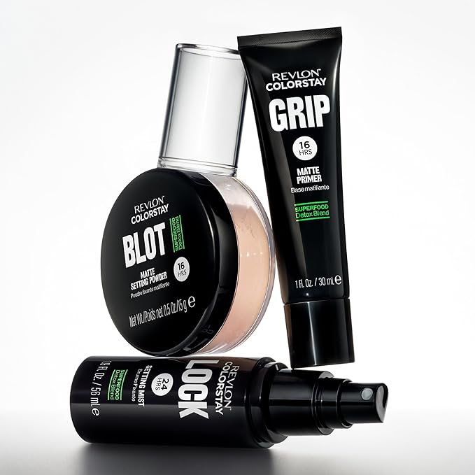 Revlon Colorstay 24 Hr Lock Setting Mist, Keeps Face Makeup from Melting & Fading, Mattifying, Blurring & Oil Absorbing Spray, Transfer-Proof & Mask Friendly, 1.9 fl oz