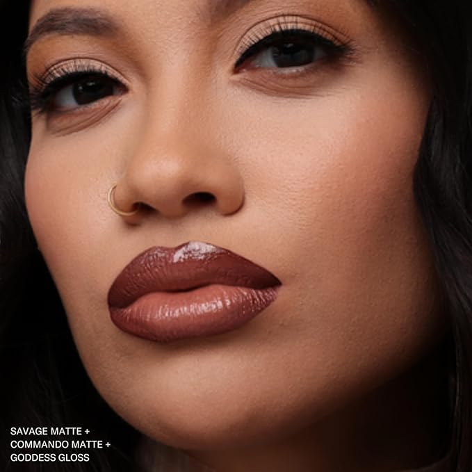 The Lip Bar - Nonstop Liquid Matte Lipstick, Commando (Peachy Nude) - High Pigment - One Swipe - Long Lasting - Jojoba Oil, Vitamin E - Vegan & Cruelty Free - Makeup & Cosmetics - .24 fl oz