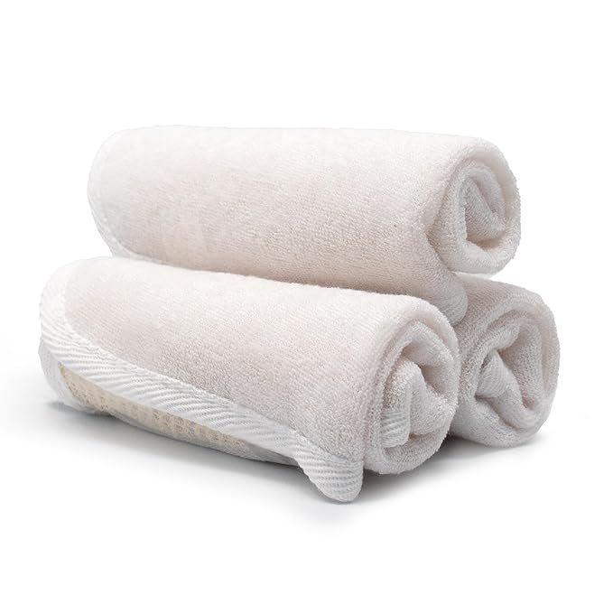 PARADISO Evriholder Soft-Weave Exfoliating Wash Cloths Dual-Textured for Face and Body, Pack of 3