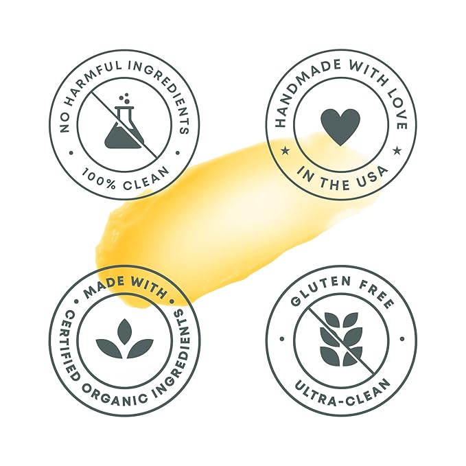 Organic Lip Balm With Coconut Oil | Handmade In the USA | Vanilla Dream 4-Pack | Natural Lip Balm | Coconut Oil Lip Balm for Dry & Cracked Lips | Beeswax Lip Balm | 4 Lip Balm Pack