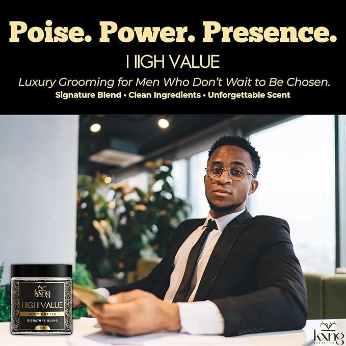 KXNG Cosmetics, Body Butter, Organic Skin Care for Men and Women, Body Moisturizer Lotions and Creams, Raw Shea Butter, Cocoa Butter, Mango, Coconut Oil, Hand, Foot, All Skin Types (High Value XL)