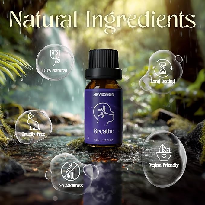 Essential Oil Blends Set, ARVIDSSON Natural Essential Oils for Diffusers, Well-Being Gift Set - Sweet Dreams, Happy, Unwind and More, Aromatherapy Diffuser Oils for Home