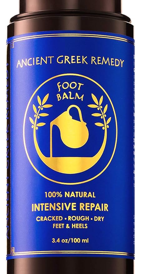 Ancient Greek Remedy Foot Cream for Dry Cracked Heels and Feet — Organic Moisturizing Cracked Heel Treatment for Women and Men - Intensive Repair Foot Lotion with Natural Ingredients