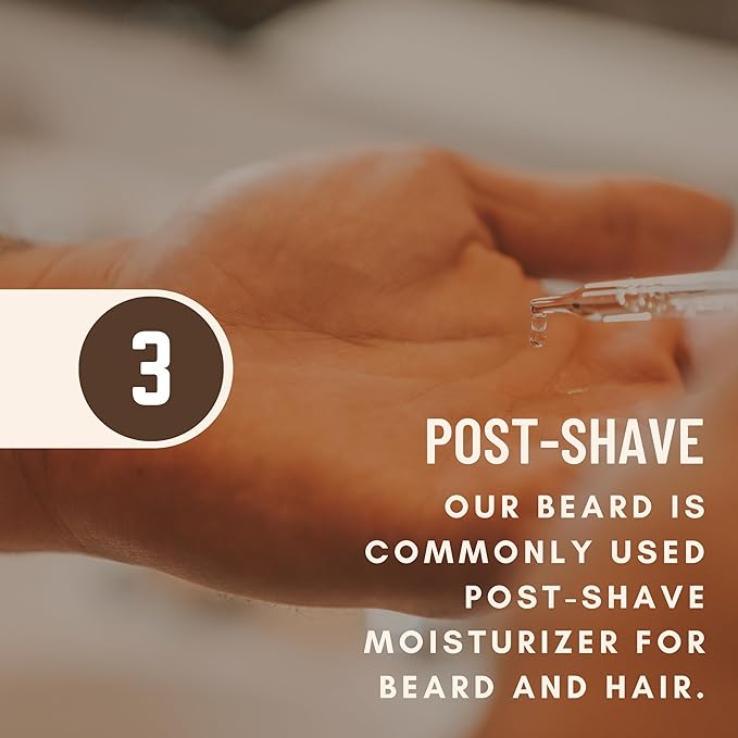 Organic Beard Oil | Moisturize, Soften, Promote Hair Growth, Reduce Itch (US Made, Veteran Owned Handcrafted with Clean Ingredients), Rugged