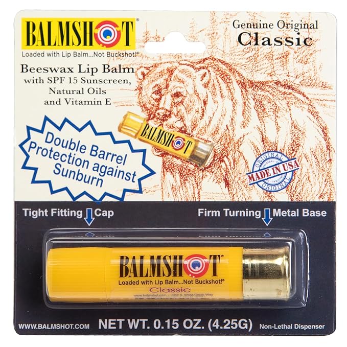 BALMSHOT Lip Balm Two Pack of Classic & Pure Pink