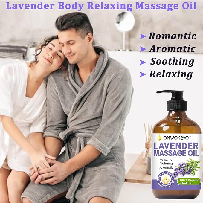 Massage Oil for Massage Therapy,Lymphatic Drainage-Ginger Oil Sore Muscle Arnica Oil &Lavender Oil Relaxing Massage Oils for Date Night,Massage Ball,Fathers Day Gift for Husband,Men, Gifts for Him Her