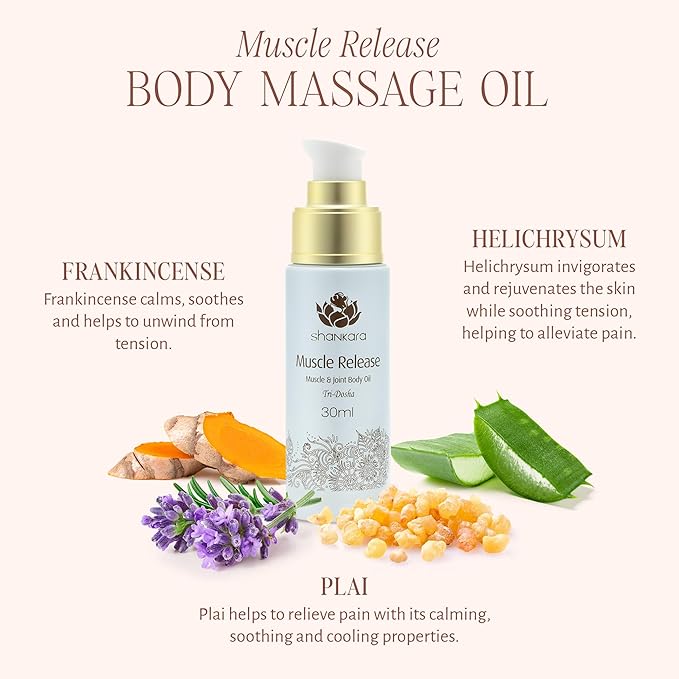 Shankara Body Massage Oil for Muscle Relief – Sore Muscle & Joint Care with Lavender & Arnica – Aromatic Oil Massager for Body Relax & Hydration – Body Oil for Women (30ml)