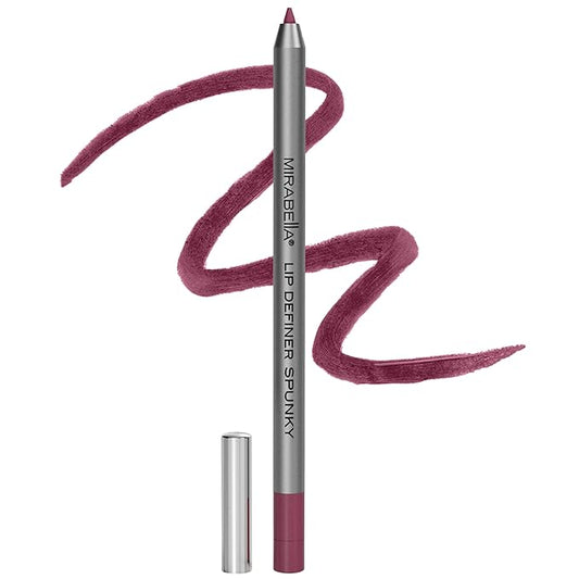 Mirabella Line & Define Lip Definer Lip Pencil, Smoothing & Moisturizing Retractable Lip Liner with Long-Lasting & Ultra-Creamy Formula, Antioxidants Vitamin C & E, & Built-In Sharpener - Spunky