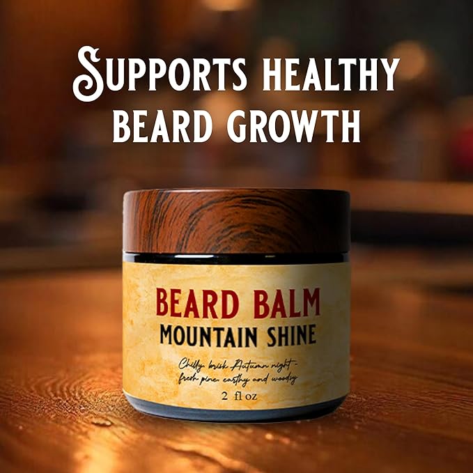 Whiskey & Granite Beard Balm – Made in USA - 100% Natural, Scentless Beard Styling Balm for Men, 2 oz (Freedom)