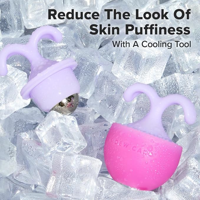 I DEW CARE Facial Tool - Rolling with It | Cooling Stick Skincare Tool, Depuffing Ice Face Roller with Cap, Gift, Reusable and Hygenic, Travel Size, FSC Packaging, Face Massage