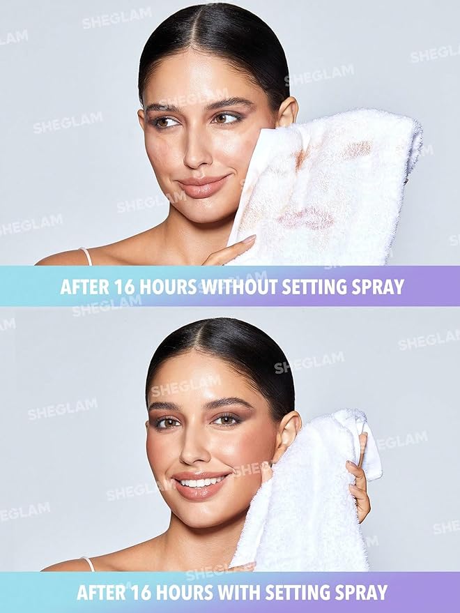 SHEGLAM Lock'd In Setting Spray Mattifying Effect Quick-Drying Long Lasting Makeup Locking Spray Oil-Control Non-Greasy Makeup Setting-Purple
