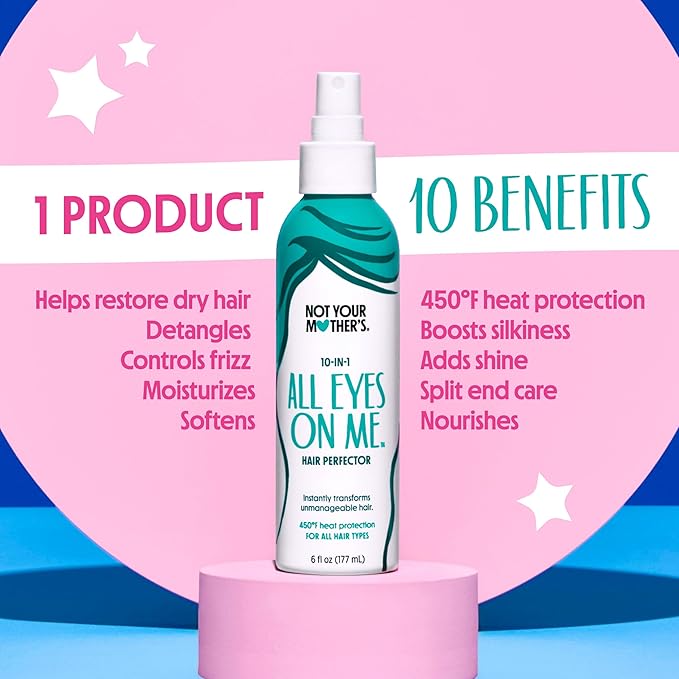 Not Your Mother's All Eyes On Me 10-in-1 Hair Perfector & 3-in-1 Wax Stick & Styling Cream (3-Pack) - Protectant & Styling Products for All Hair Types