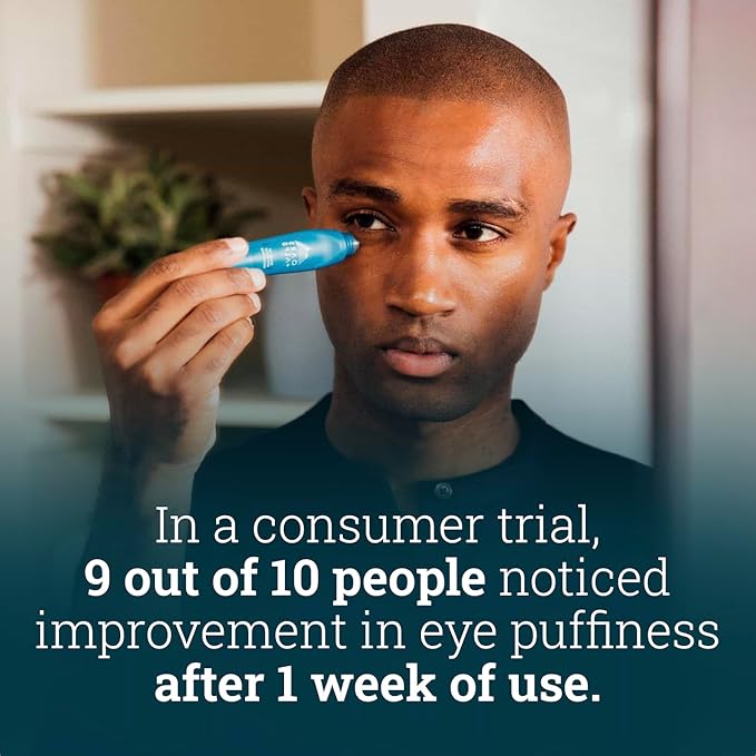 Oars + Alps Wake Up Eye Roller and Eye Depuffer, Dermatologist Tested Skin Care Infused with Caffeine and Aloe Vera, TSA Friendly, 0.5 Oz