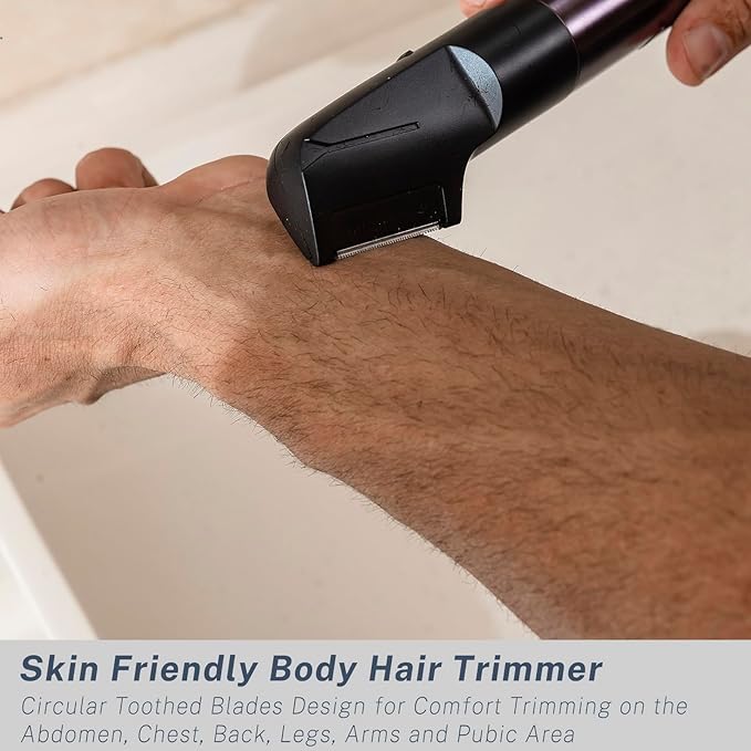 Beard Trimmer for Men Hair Clippers Set with Precise Dial Adjustable 20 Settings, All-in-One Electric Shavers Grooming Kit for Face Bald Head Nose Full Body, IPX7 Waterproof Wet/Dry, USB-C Charge Dock